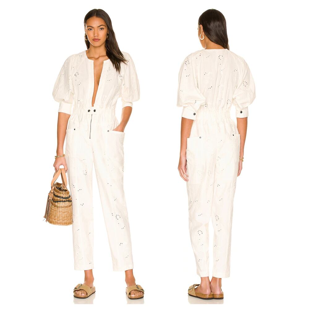 NEW Free People Loving You Cotton Jumpsuit Size Medium - Picture 13 of 13